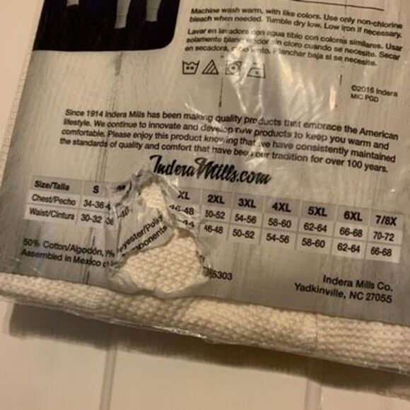 Indera Maximum Weight Thermal Underwear Bottoms *New* - Picture 5 of 5